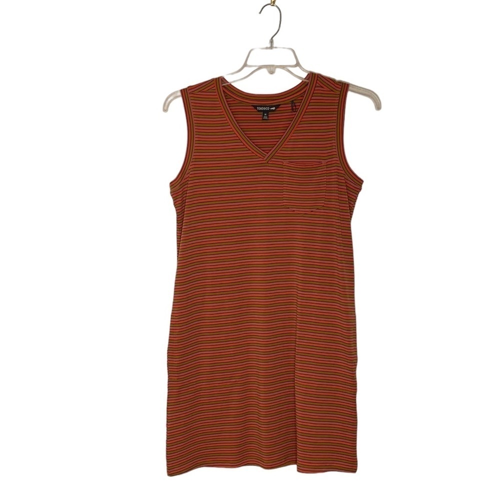 Toad & Co Swifty Tank Dress coral, pink, green stripe. Medium - PRICE REDUCED‎